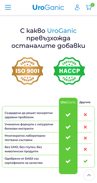 UroGanic - онлайн магазин за натурални хранителни добавки